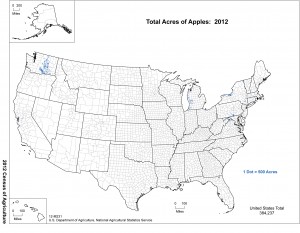 Map: 2012 United States Top Apple Producing Areas