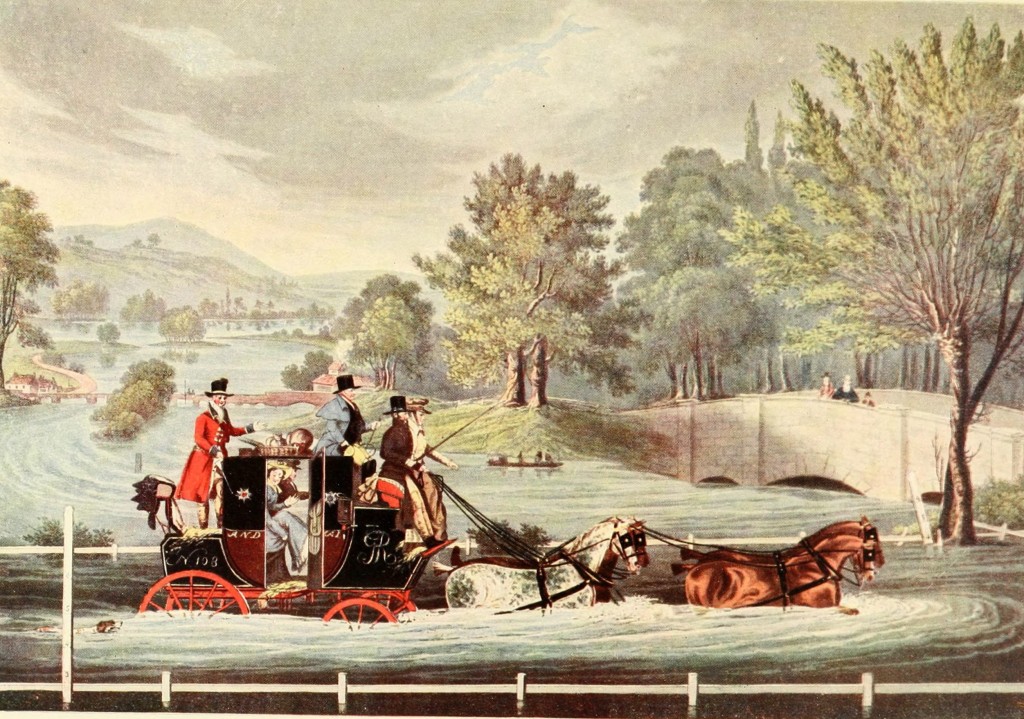 Mail Coach In A Flood By F Rosenberg After James Pollard