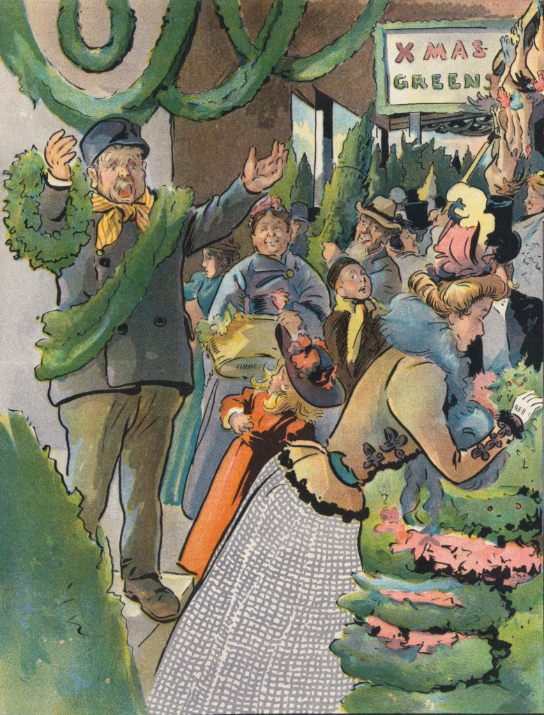 Christmas Green - Market Illustration circa 1897 by C.J. Taylor