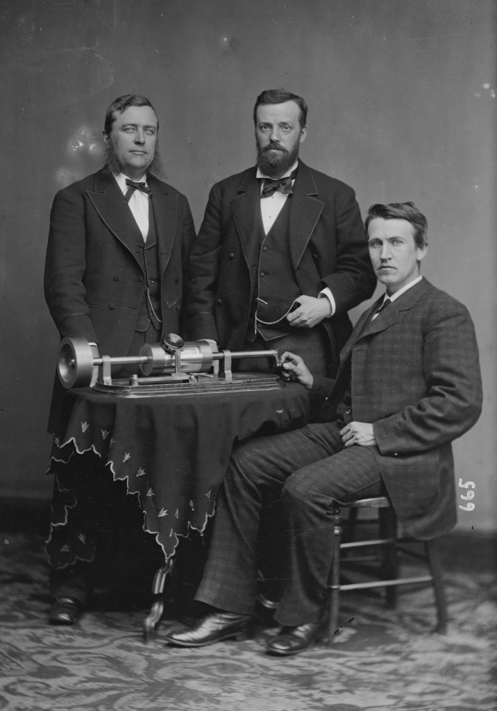 Thomas A. Edison Phonograph Group Portrait circa 1870s