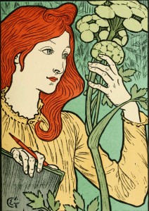 Eugene Grasset Poster with Green Background