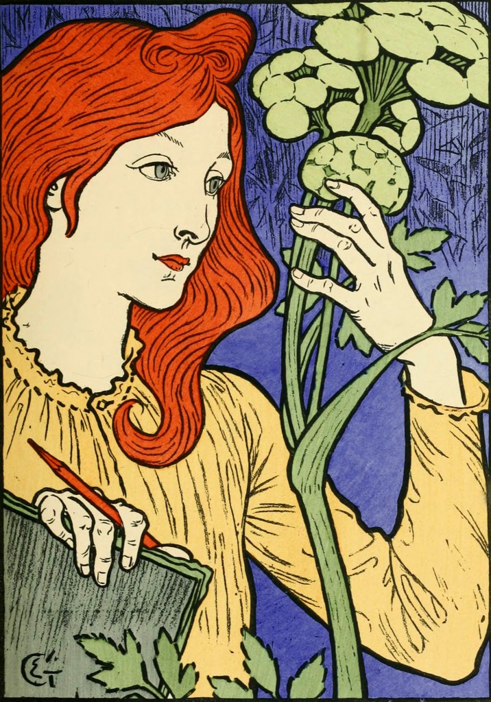 Eugene Grasset Poster with Purple Background