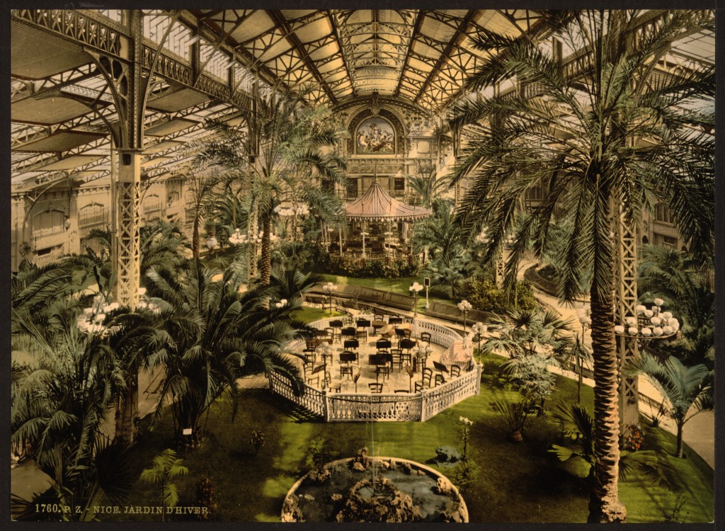 Indoor Winter Garden - Nice, France Postcard circa 1890-1900