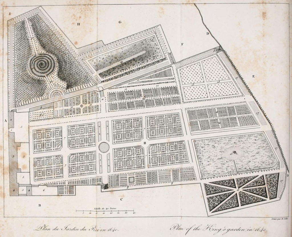 Jardin des Plantes Map circa 1640
