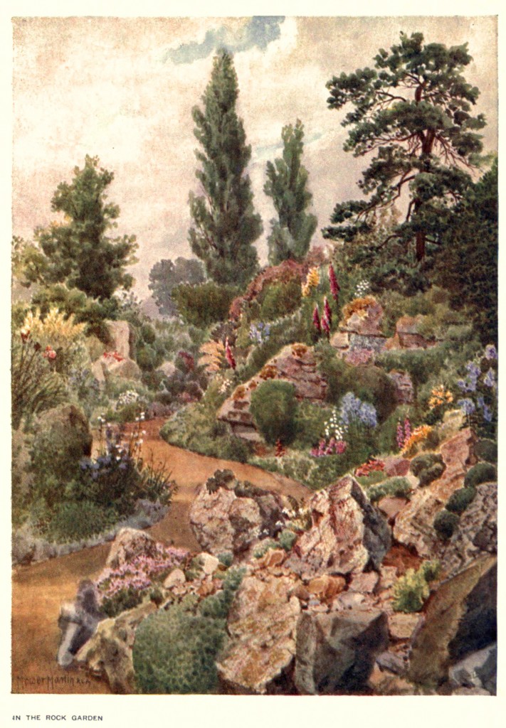 Rock Garden at the Royal Botanic Gardens, Kew Circa 1908 By T Mower Martin