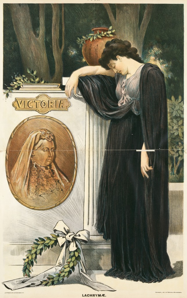 Mourning Queen Victoria - Puck Magazine Illustration Circa Feb 1901