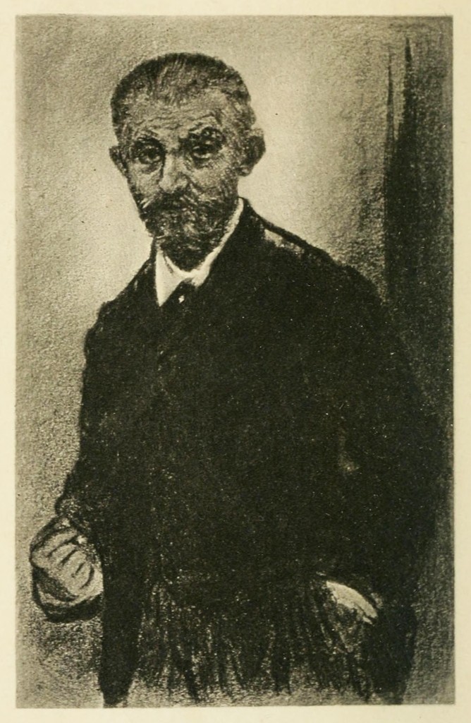 Sketch Portrait of Joris Karl Huysmans by Jean-Francois Raffaelli