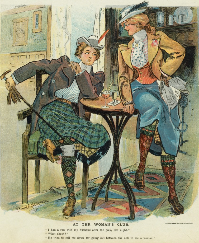 Woman's Club - Puck Illustration By Frank A Nankivell Circa 1899