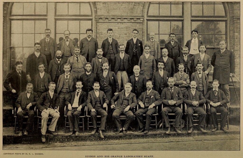 Thomas Edison's Orange Laboratory Staff Photograph Cassier's circa 1893