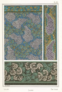 Anna Martin Art Nouveau Illustration: Lilac - Lilas - Lila