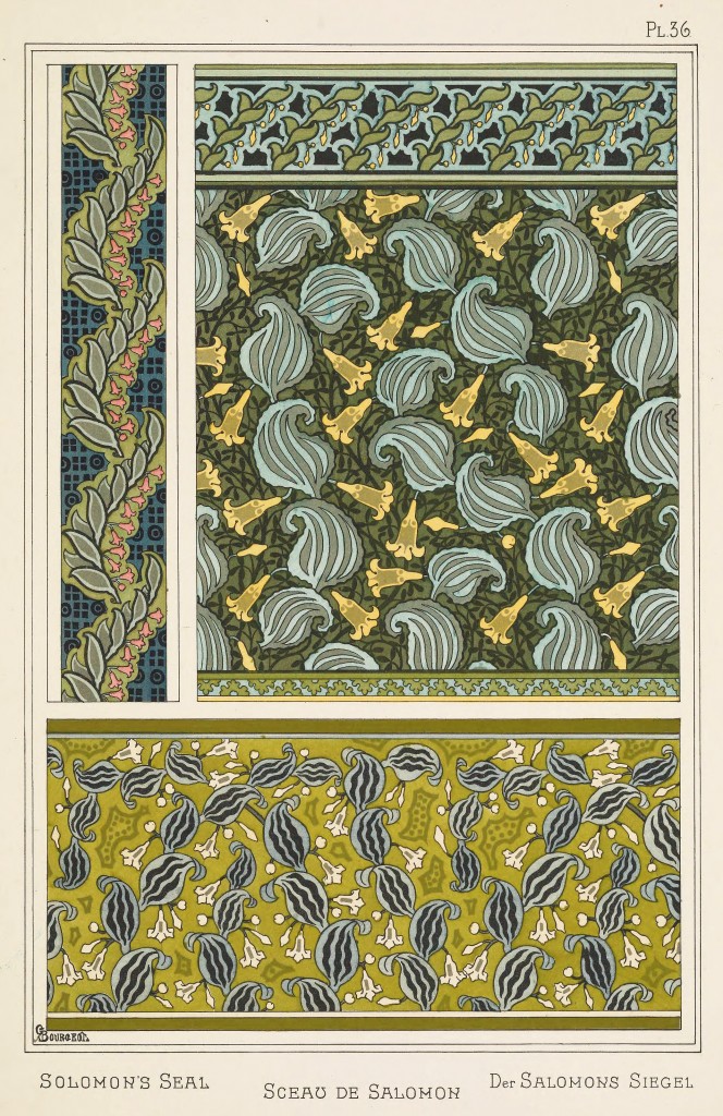 C. Bourgeot Art Nouveau Illustration: Solomons Seal - Sceau De Salomon - Salomons Siegel