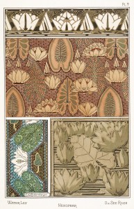 Camille Gabriel Schlumberger Art Nouveau Illustration: Water Lily - Nenuphar - Seerose