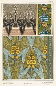 Maurice Pillard Verneuil Art Nouveau Illustration: Arrowhead - Sagittaire - Pfeilkraut