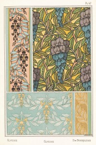 Maurice Pillard Verneuil Art Nouveau Illustration: Glycine - Bohrblume