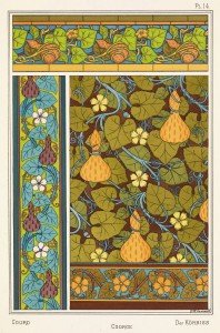 Maurice Pillard Verneuil Art Nouveau Illustration: Gourd - Courge - Kurbiss
