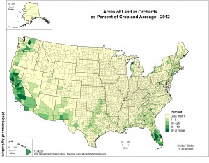 Map: 2012 United States Orchards