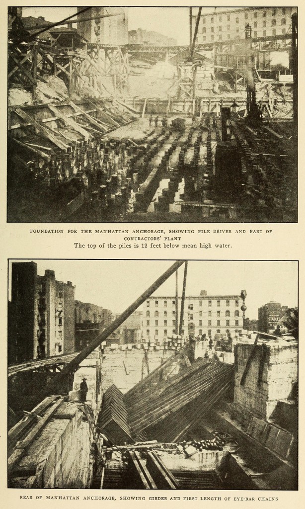Building the Manhattan Bridge from Cassier's 1912
