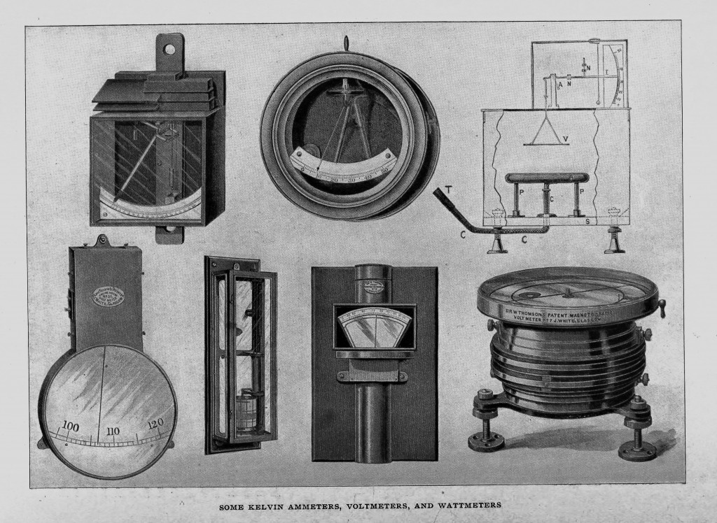 Lord Kelvin Ammeters Voltmeters Wattmeters from Cassier's 1899