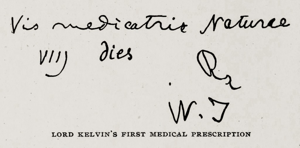 Lord Kelvin's First Prescription