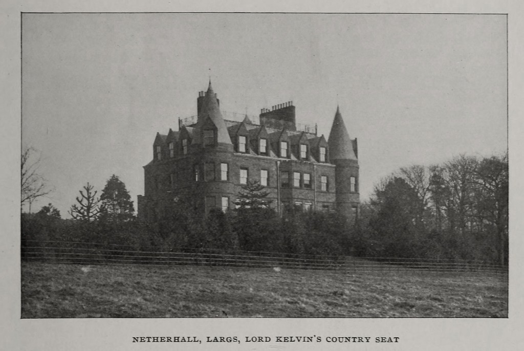 Lord Kelvin's country home Netherhall Largs from Cassier's 1899
