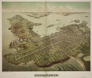 Newport, Rhode Island Map circa 1879