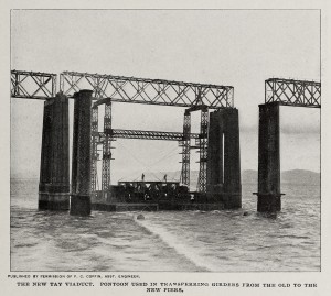 Tay Viaduct -- Pontoon Used To Transfer Girders From Old To New Piers