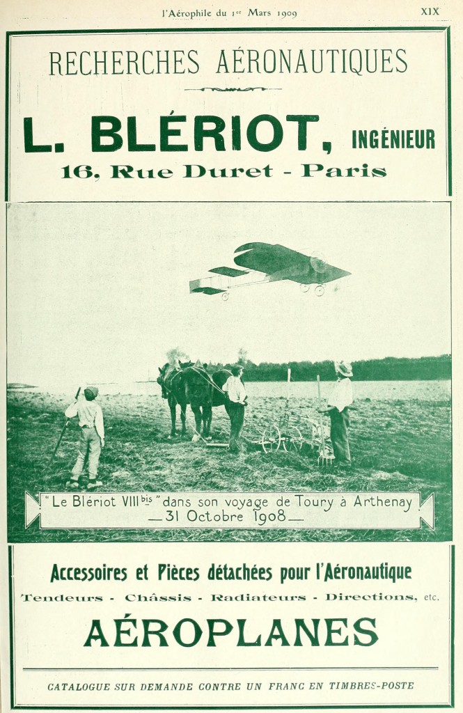 Bleriot Airplane Ad March 1909