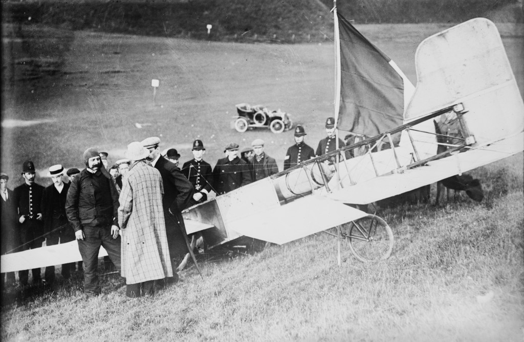 Louis Bleriot And Wife With Plane At Dover Aug 5, 1909 Via Loc.Gov