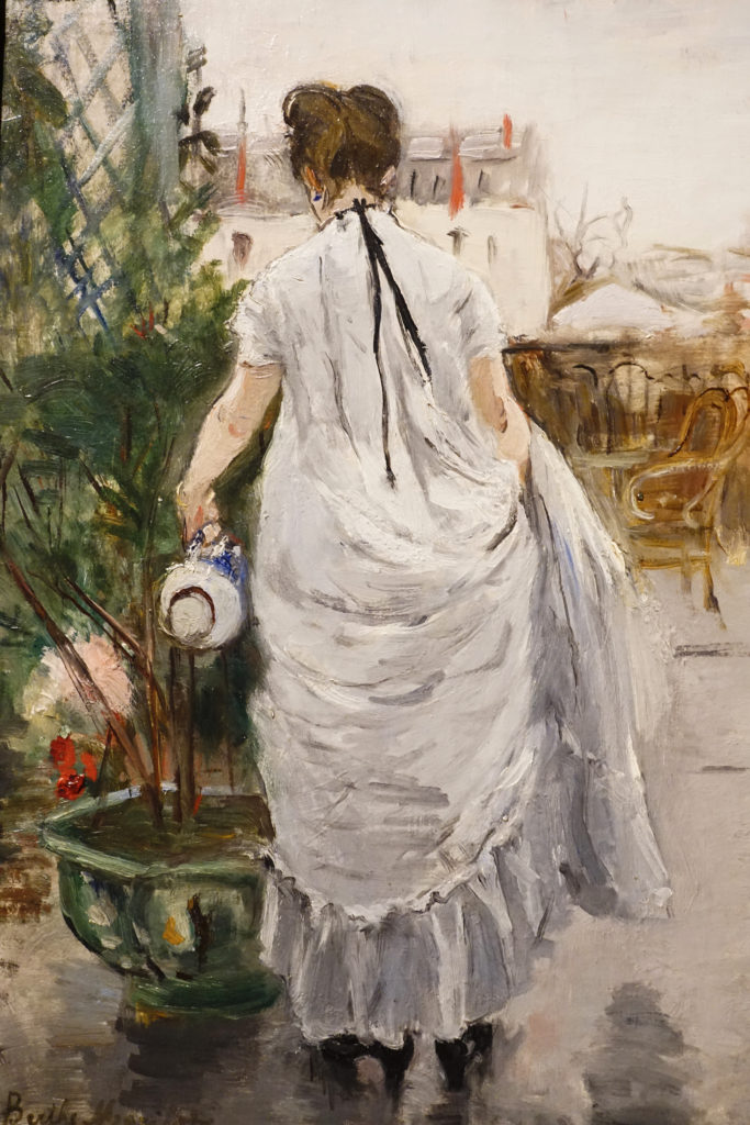 Berthe Morisot Oil Painting Young Woman Watering a Shrub 1876 image 2