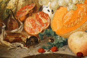 Jan van Os Oil Still Life Painting with Fruit Insects and a Ratdated 1769 Image 4