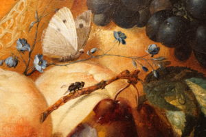 Jan van Os Oil Still Life Painting with Fruit Insects and a Ratdated 1769 Image 5