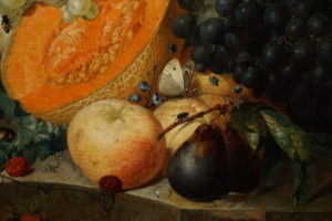 Jan van Os Oil Still Life Painting with Fruit Insects and a Ratdated 1769 Image 7