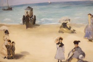 On the Beach Boulogne-sur-Mer by Edouard Manet French Oil dated 1868 image 3